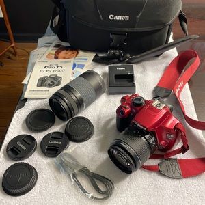 Canon Rebel T5 18 MP Camera with everything 18-55mm & 75-300 Lenses